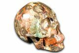 Bird's Eye Jasper (Rhyolite) Skull - Mexico #382131-1